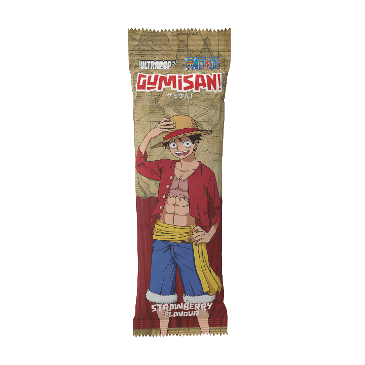 GUMISAN - Luffy - One Piece - Bonbons fils Fraise 75g