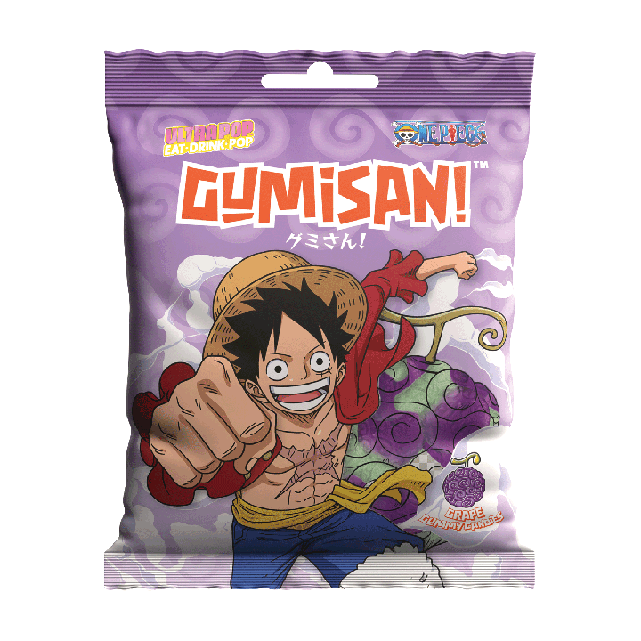GUMISAN - Luffy - One Piece - Bonbons gélifiés Raisin 180g