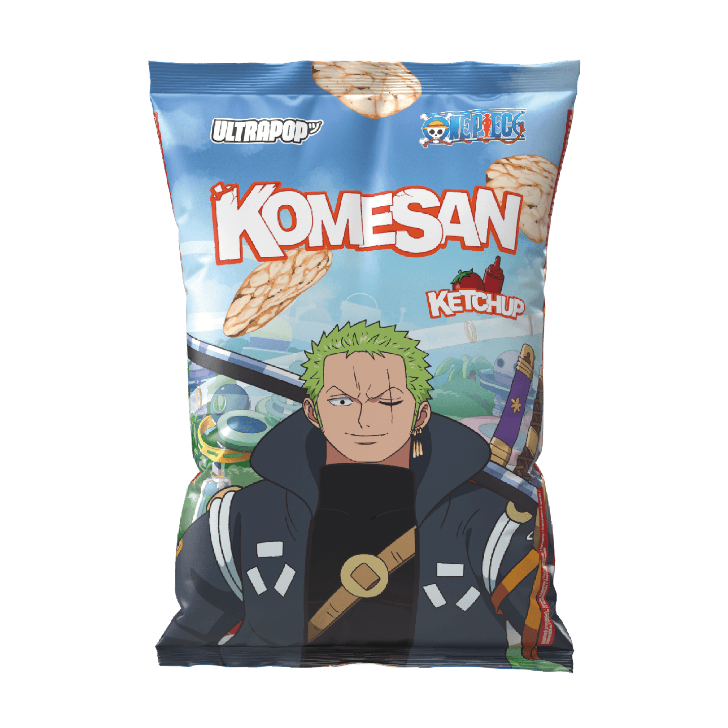 KOMESAN - Zoro - One Piece - Chips de riz Ketchup 60g