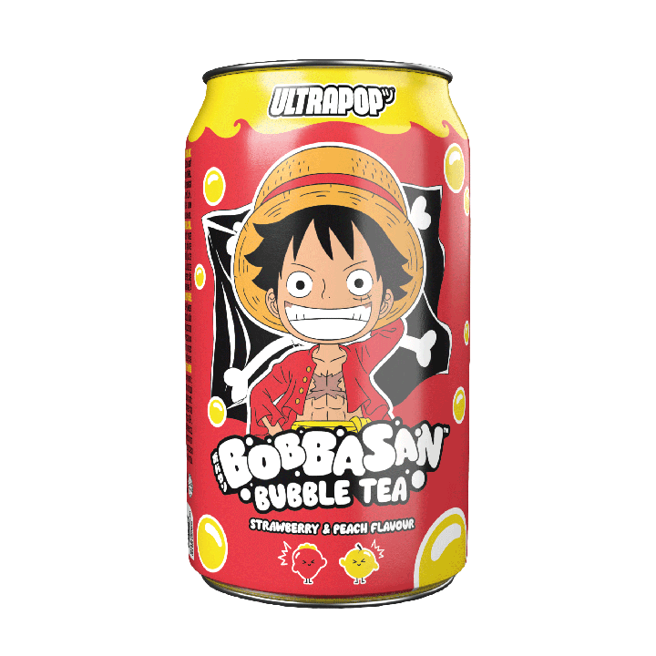 BOBBASAN - Luffy - One Piece - Bubble Tea Fraise & Pêche 32cL