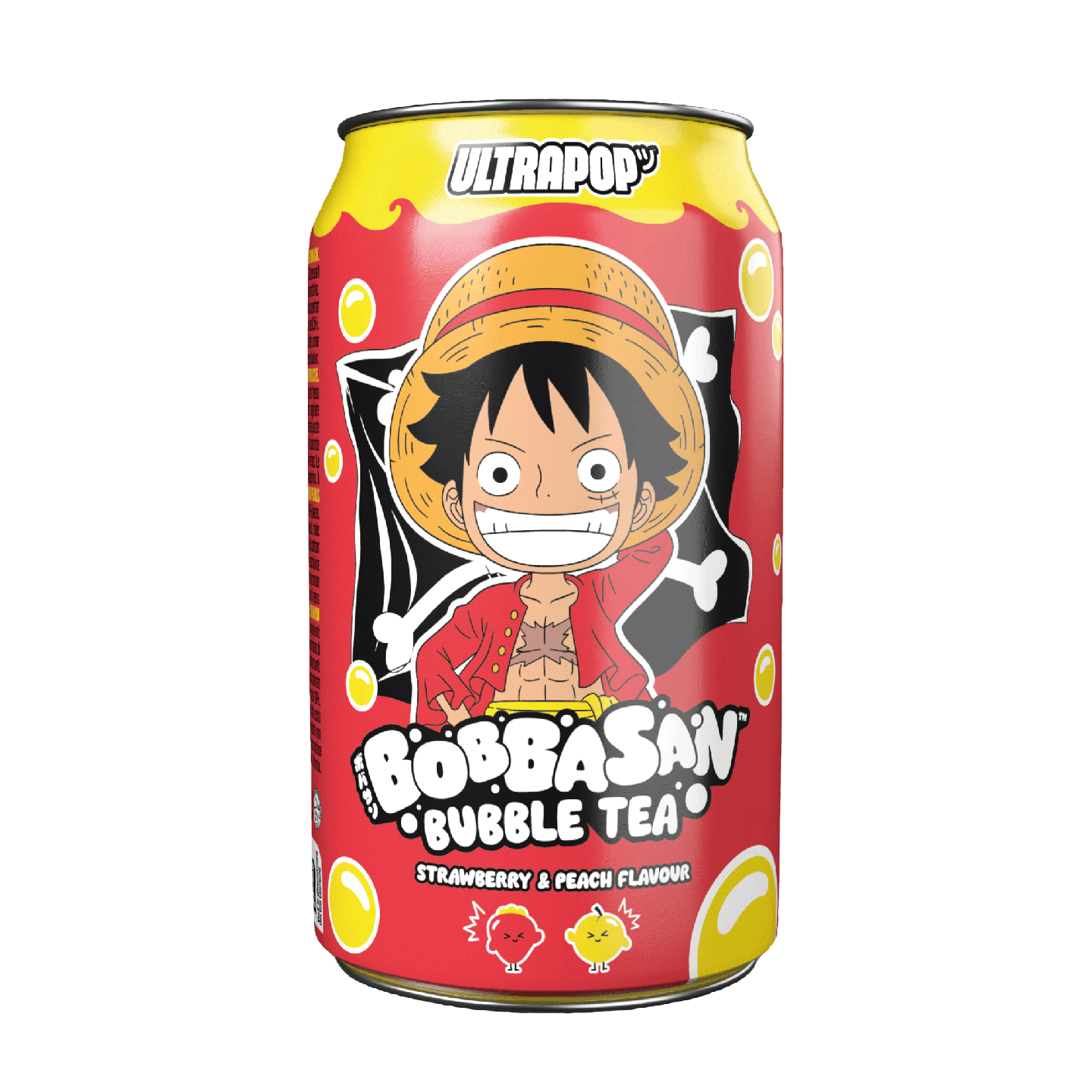BOBBASAN - Luffy - One Piece - Bubble Tea Fraise & Pêche 32cL