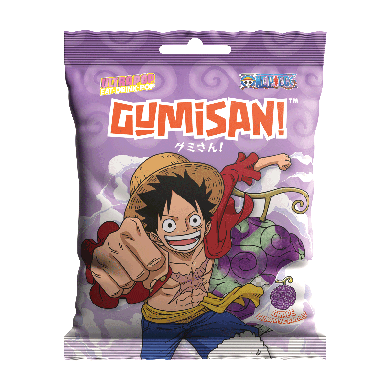 ULTRAPOP - One Piece - Luffy - Bonbons gélifiés Raisin 180g